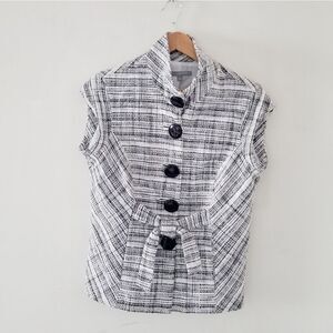 NY Collection women's blazer button and tie